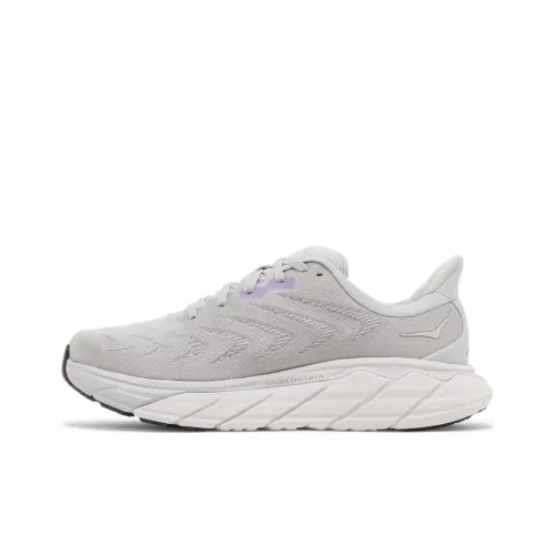 HOKA ONE ONE Arahi 6 Амортизирующие подошва Противоскользящие Устойчивые к истиранию Низкий топ Беговые кроссовки Женские Серебряный