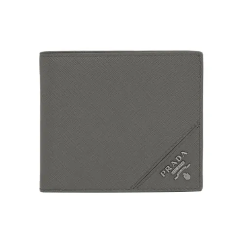 PRADA Saffiano кожа кошелек мужской мраморно-серый