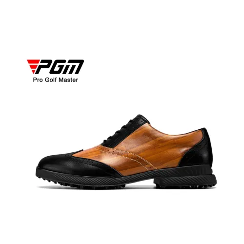 PGM Golf Shoes Low Top Black Brown Men's