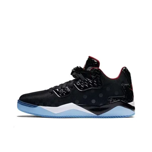 Джордан Spike 40 Амортизация Износостойкий Низкий Топ Винтажные Баскетбольные Кроссовки Мужские Черные Синие