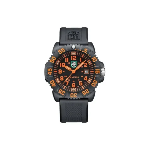 LUMINOX Кварцевый механизм Унисекс Часы 44 мм Черный циферблат CARBONOX™ Корпус Часы ПУ (полиуретан) Ремешок