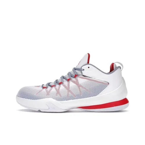 Jordan CP3 8 Ae Амортизация Низкий Топ Баскетбольные Кроссовки Мужские Белый Красный Синий