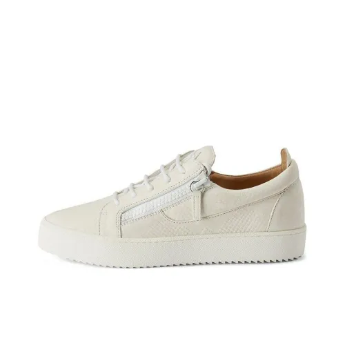 Giuseppe Zanotti GZ Low Топ Скейтборд Кроссовки Мужские Белые