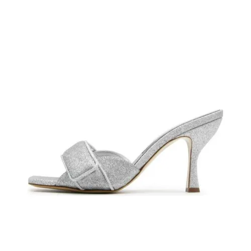 GIA BORGHINI Шлепанцы Женские Серебряные