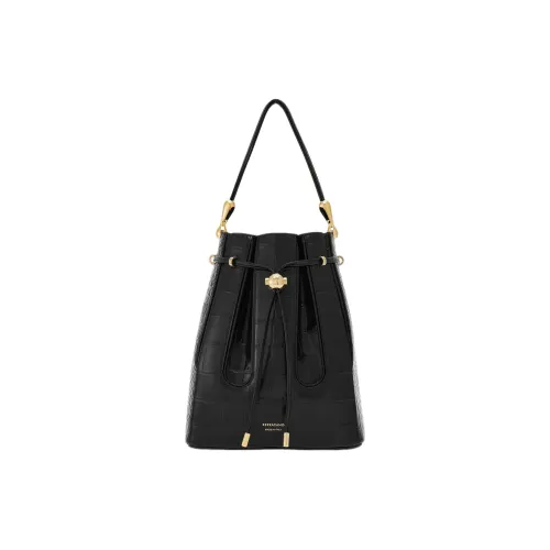 FERRAGAMO Голень Кожа и Замша Сумка-ведро Сумка Сумка через плечо Женская Черная