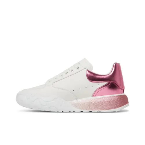 Alexander McQueen Court Trainer Low Топ Спортивная повседневная обувь Женская Белая Розовая
