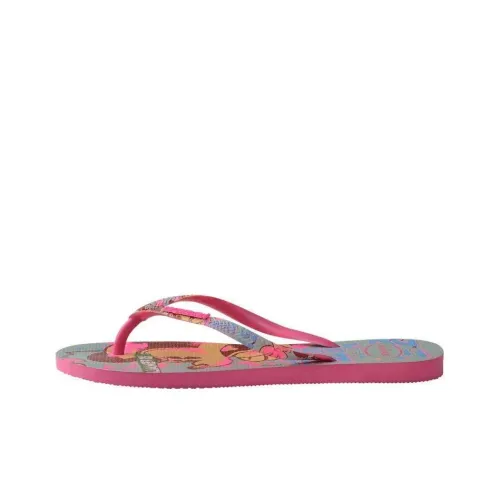 Disney x Havaianas Тонкий Шлепанцы Женские Розово-серый