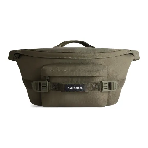 Balenciaga Army Полиамид Бананка Большая Мужская Темно-Зеленая