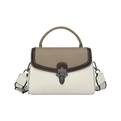 Espin Сумка через плечо из крупнозернистой текстуры коровьей кожи одно плечо среднего размера женская черная экрю слоновая серый миндально-зеленый