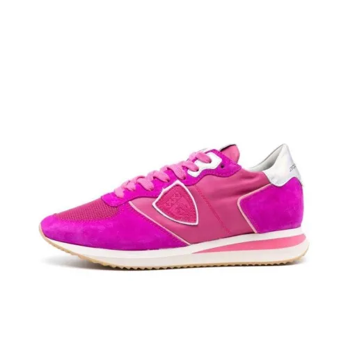 PHILIPPE MODEL Низкий топ Повседневная обувь Женская Розовый Красный