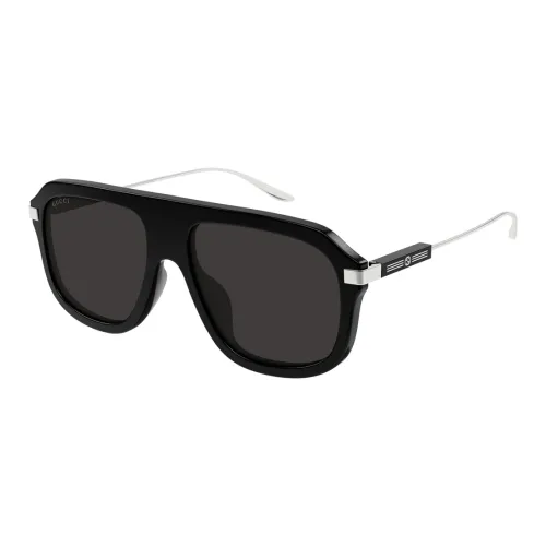 GUCCI Переработанные ацетатные солнцезащитные очки Aviator унисекс черные