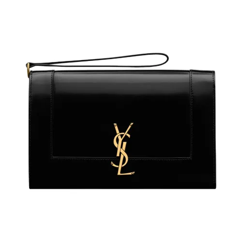 SAINT LAURENT Кожа Клатч Средний Женский Черный