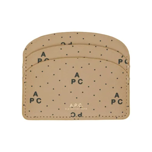 A.P.C Покрытый хлопок холст держатель для карт женский CAMEL