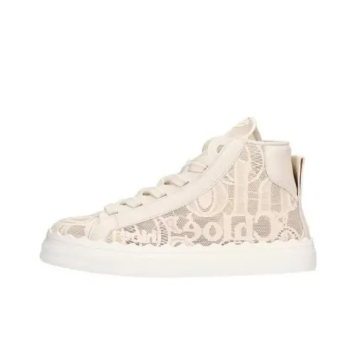 Chloe Высокий Топ Стильный Скейтбординг Женские Светлый Бежевый