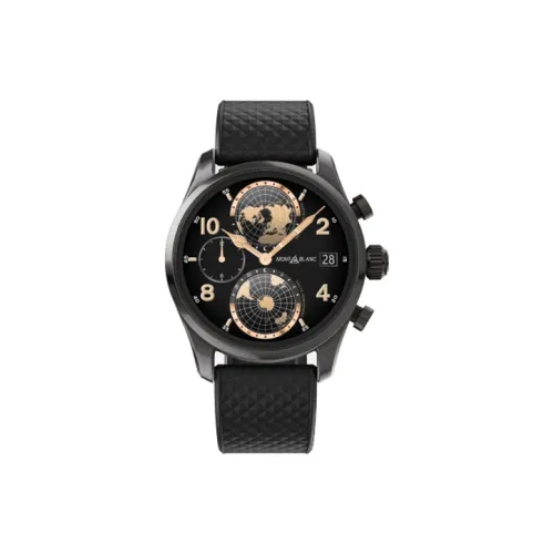 MONTBLANC Электронные Механические Часы Унисекс 42 мм Черный Циферблат Титановые Оправа Часы Резиновый Ремешок