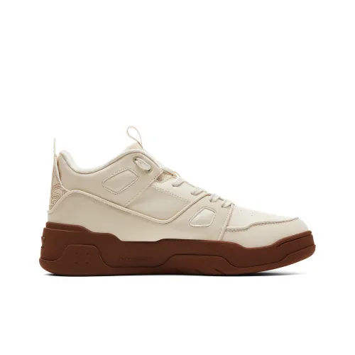 PEAK Guochuang Series Термический Амортизирующий Покрытие Низкие Кроссовки для Скейтбординга Мужские Экрю