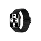 Яблоко Ткань Вязаный Ремень - Полночный Черный