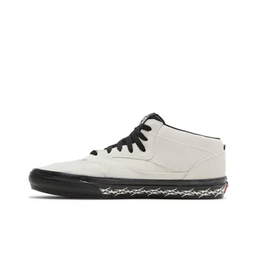 Supreme x Vans Half Cab MID Топ Скейтборд Кроссовки Унисекс Белый