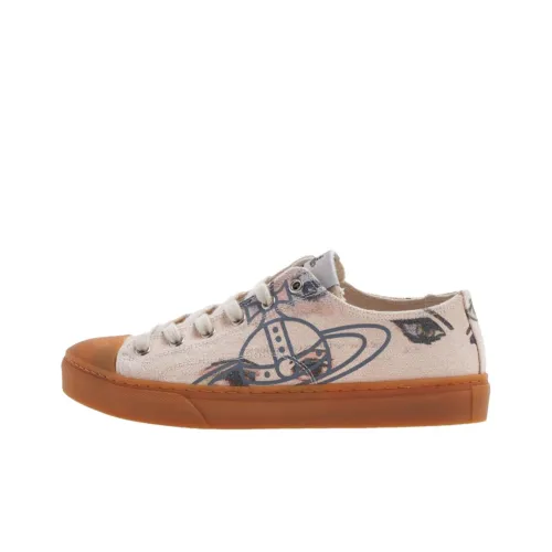 Vivienne Westwood Canvas Shoes Low Top Beige Men's