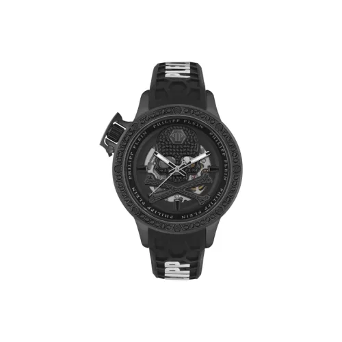 PHILIPP PLEIN Автоматический Механический Механизм Мужские Часы 46мм*14,5мм Черный
