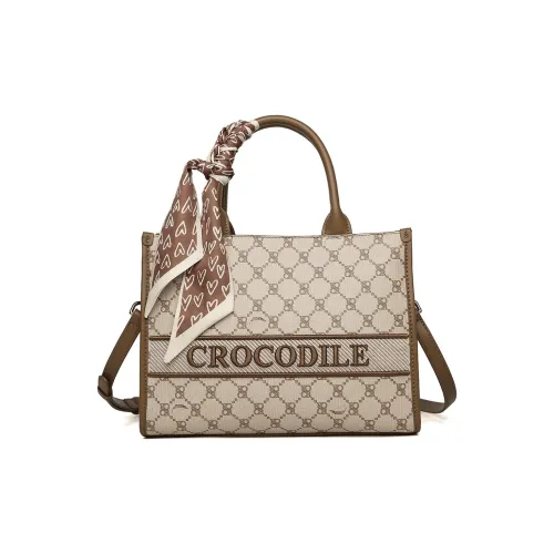 Крокодил PVC Вышивка Сумка Сумка-тоут Сумка для покупок Сумка через плечо Сумка для женщин Абрикос