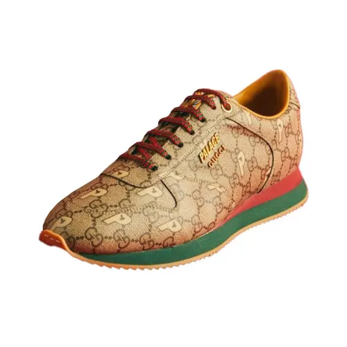 PALACE x GUCCI Низкий топ Повседневная обувь Мужская Желтая