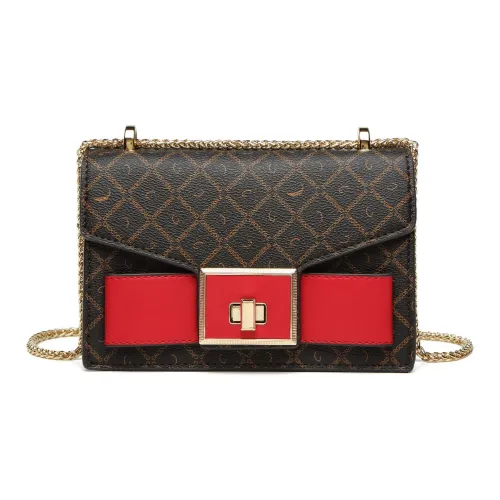 Крокодил PVC Сумка через плечо Стандартная Женская Кофейного Красного цвета