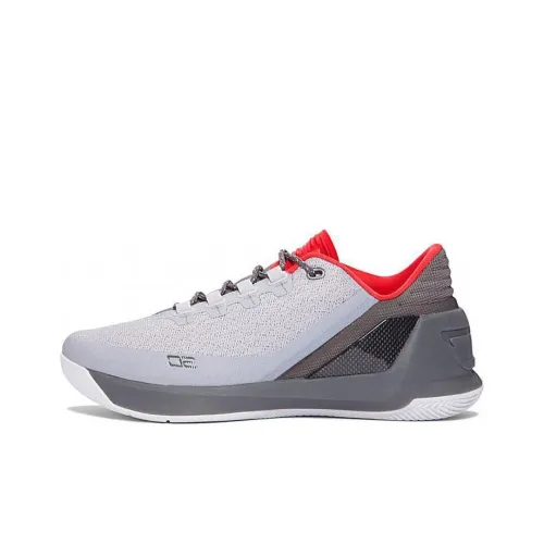 Under Armour Curry 3 122 All Star Нескользящий Легкий Низкий Топ Баскетбольные Кроссовки для Игры Мужской Серый Красный