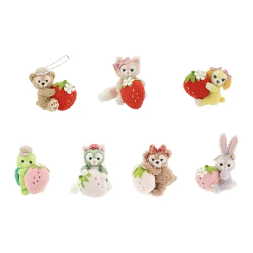Disney Duffy и Friends Сердце Формированное Коллекция Strawberry Кукла Набор Плюшевый Брелок 10 см Высота