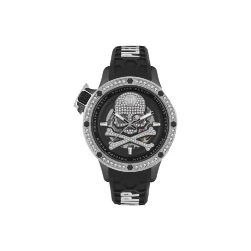 PHILIPP PLEIN Автоматический Механический Механизм Мужские Часы 46мм*14,6мм Серебряный