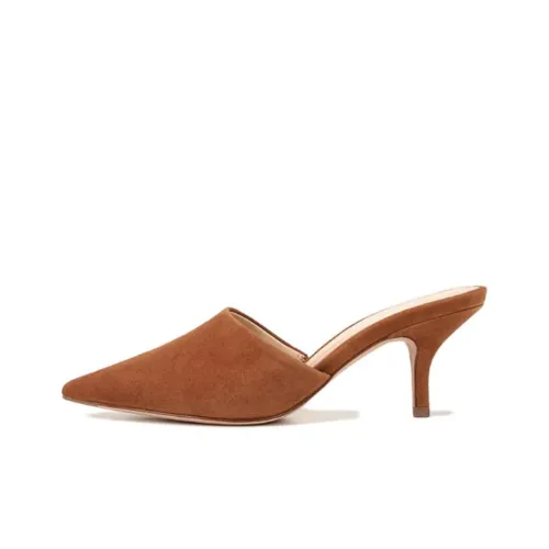 Veronica Beard Домашние тапочки 5 см Женские Коричневый