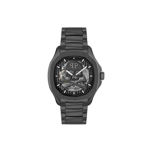 PHILIPP PLEIN Автоматический Механический Механизм Мужские Часы 42мм*11,8мм Черный