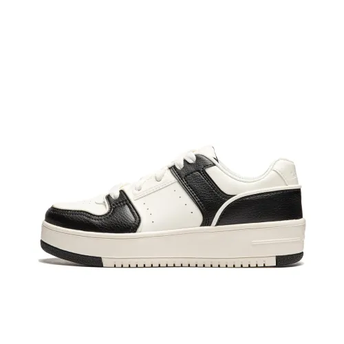 LiNing Slip-resistant низкие кроссовки для скейтбординга женские черно-белые