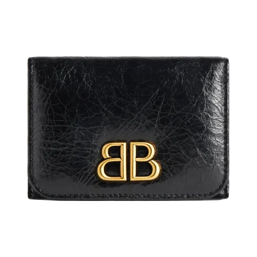 Balenciaga Arena Lambskin Wallet Mini Women's Black