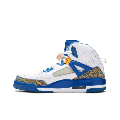 Джордан Spizike DO The Правая сторона Thing High Топ Винтажные баскетбольные кроссовки Мужской Сине-белый