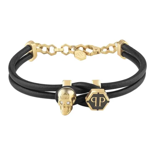 PHILIPP PLEIN Кожа Нержавеющая сталь Браслеты Мужской Золотой
