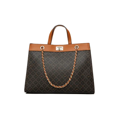 Крокодил PVC Сумка Сумка через плечо Средняя Женская Кофейная