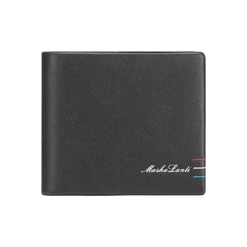MashaLanti Коровья кожа Монетница Кошелек Обычный Мужской Черный