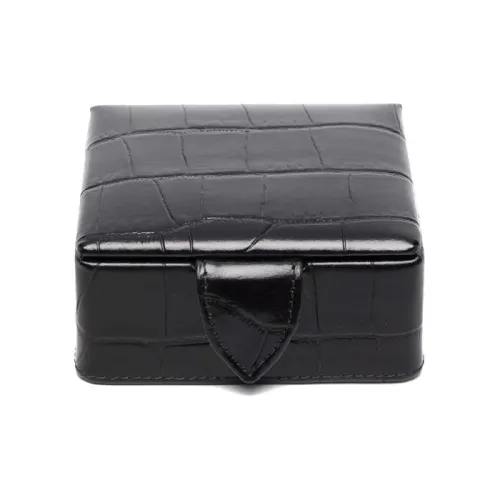 Aspinal Of London Мужские часы Кварцевый механизм Телячья кожа Ремешок Черный циферблат Модель 021047700160091