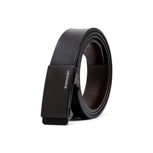 SHERIDAN Бизнес Elite Беззубик Автоматическая застежка Коровья кожа Ремень Мужской Черный