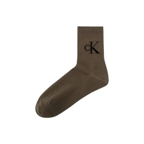 Calvin Klein 1 упаковка оливково-зеленых мужских носков MID до икры