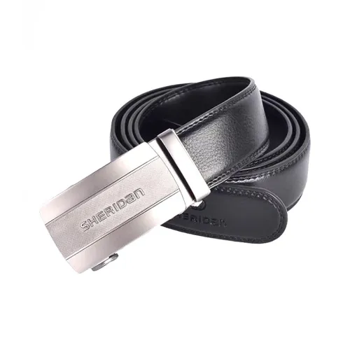 SHERIDAN Бизнес Elite Автоматическая застежка ремень из коровьей кожи мужские ремни черный ширина 3,5 см