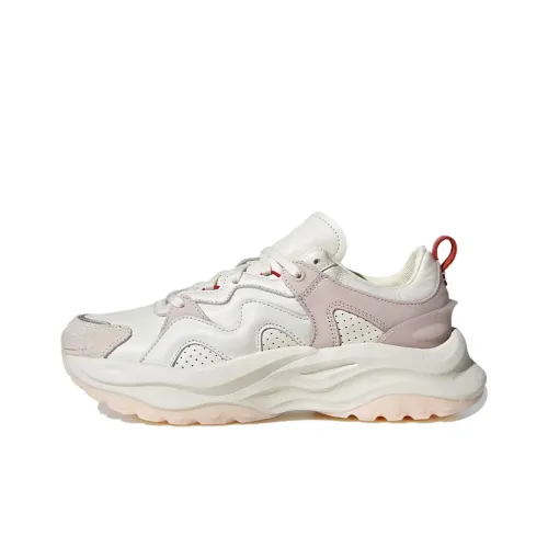 Adidas Maxxwavy Slip Resistant Abrasion Resistant Низкий Топ Обувь для ног с толстой подошвой Женская Белая Розовая