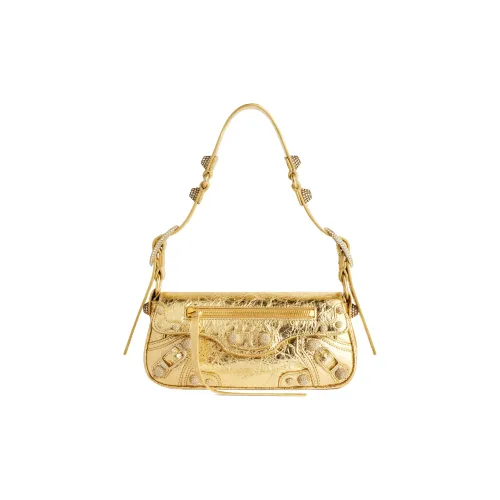 Balenciaga Le Cagole Овечья кожа Портативная Сумка через плечо Сумка на плечо Мини Женская Золотая