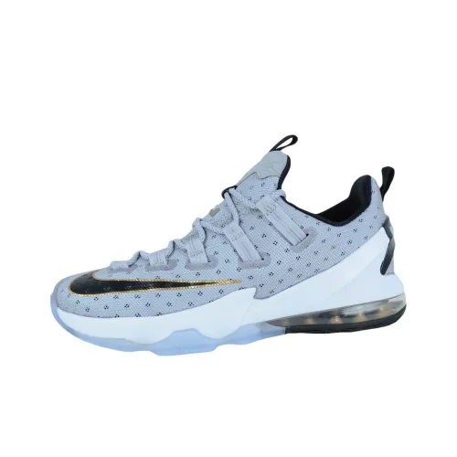 Nike Lebron 13 Low Прохладный GREY Нескользящий Легкий Низкий Топ Баскетбольные кроссовки для игры Мужской Серый