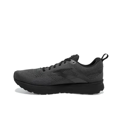 Brooks Revel 5 Slip-Resistant Abrasion-Resistant Low-Top Беговые кроссовки Мужские Серые
