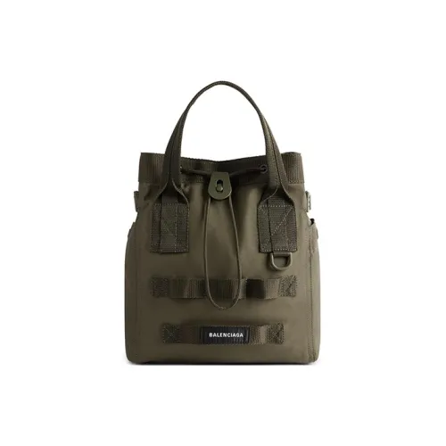 Balenciaga Army Переработанный Нейлон Тоут Сумка Сумка для покупок Сумка через плечо Сумка маленькая Мужская Темно-зеленая