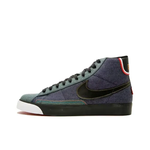 Nike Blazer Амортизация MID Топ Скейтборд Кроссовки Мужской Синий