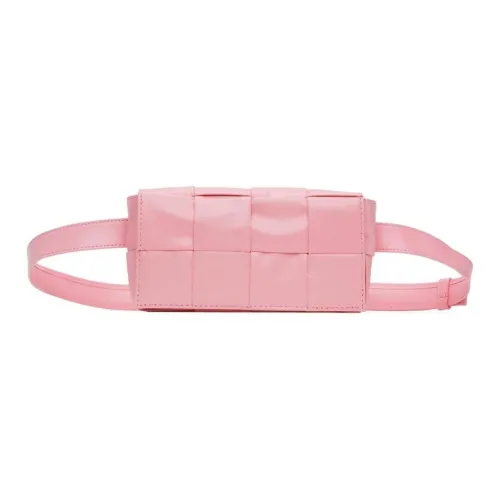 Bottega Veneta Cassette Belt Корова Кожа Коробка Сумка Camera Сумка Сумка через плечо Бананка Мини Мужская Розовая