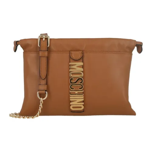 MOSCHINO Кожа Портативный Crossbody Сумка через плечо Женская Коричневая